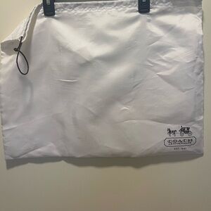 Coach White Dust Bag with Logo 19x14.5